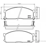 Тормозные колодки дисковые, комплект MINTEX 20191 200 02 MDB1439 Kia Bongo 4 (K2) Фургон 2.9 TDiC AWD 122 л.с. 2003 – наст. время