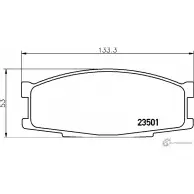 Тормозные колодки дисковые, комплект MINTEX MDB1449 H6GCS0 2350 1 829576