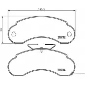 Тормозные колодки дисковые, комплект MINTEX 21573 209 34 829593 MDB1470