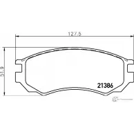 Тормозные колодки дисковые, комплект MINTEX 829621 7428D549 MDB1500 21 386