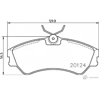 Тормозные колодки дисковые, комплект MINTEX MDB1537 20 124 829655 8657D1457