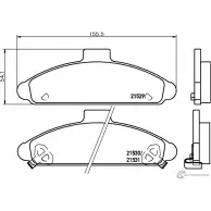 Тормозные колодки дисковые, комплект MINTEX MDB1562 829678 2152 9 21530