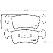 Тормозные колодки дисковые, комплект MINTEX MDB1587 21 336 829697 21337