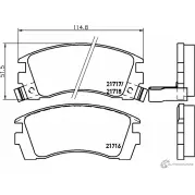 Тормозные колодки дисковые, комплект MINTEX 217 16 MDB1590 Nissan Sunny (Y10) 3 1990 – 2000 21717