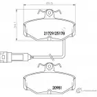 Тормозные колодки дисковые, комплект MINTEX 829741 21729 20 981 MDB1639