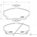 Тормозные колодки дисковые, комплект MINTEX MDB1654 2499 6 24997 829755