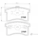 Тормозные колодки дисковые, комплект MINTEX 829776 MDB1687 21969 21 968