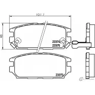 Тормозные колодки дисковые, комплект MINTEX MDB1693 23374 Mitsubishi Grandis 1 (N9, N8) 1997 – 2003 2337 3