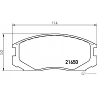 Тормозные колодки дисковые, комплект MINTEX 7482D602 21 650 Mitsubishi Colt 5 (CJ, CP) 1995 – 2002 MDB1722