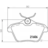 Тормозные колодки дисковые, комплект MINTEX 8676D1477 829825 MDB1742 2 1606
