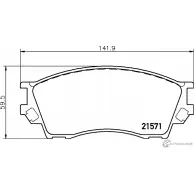 Тормозные колодки дисковые, комплект MINTEX 21 571 MDB1756 7520D643 829838