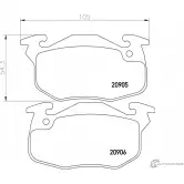 Тормозные колодки дисковые, комплект MINTEX 20906 209 05 MDB1807 829878