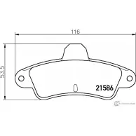 Тормозные колодки дисковые, комплект MINTEX 21 586 7541D661 Ford Mondeo 1 (FD, GBP) Седан 2.0 i 16V 136 л.с. 1993 – 1996 MDB1885