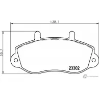 Тормозные колодки дисковые, комплект MINTEX 233 02 WYYN3N 830028 MDB1993
