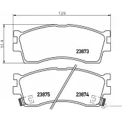 Тормозные колодки дисковые, комплект MINTEX Kia Carens (FC) 1 Минивэн 1.8 i 126 л.с. 2001 – 2002 2 3873 MDB2050 23874