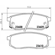 Тормозные колодки дисковые, комплект MINTEX 830081 23 608 23609 MDB2066
