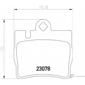 Тормозные колодки дисковые, комплект MINTEX Mercedes S-Class (W220) 2 Седан 4.0 S 400 CDI (220.028. 2228) 250 л.с. 2000 – 2005 7724D848 2 3078 MDB2071