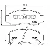 Тормозные колодки дисковые, комплект MINTEX 23617 830097 236 16 MDB2087