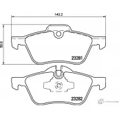 Тормозные колодки дисковые, комплект MINTEX 830158 23282 MDB2162 2328 1