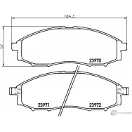 Тормозные колодки дисковые, комплект MINTEX Nissan Navara (D22) 1 Пикап 2.5 D 4x4 133 л.с. 2001 – 2024 23971 MDB2180 2 3970