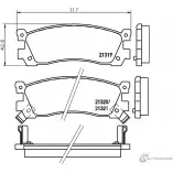 Тормозные колодки дисковые, комплект MINTEX MDB2237 213 19 830211 21320