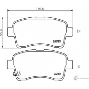 Тормозные колодки дисковые, комплект MINTEX MDB2275 24831 Suzuki Liana (ER, RH) 1 Хэтчбек 2.3 155 л.с. 2004 – 2007 248 30