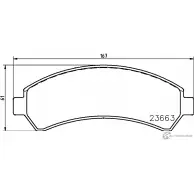 Тормозные колодки дисковые, комплект MINTEX 830267 MDB2298 2366 3 7593D726