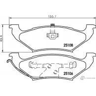 Тормозные колодки дисковые, комплект MINTEX 25108 251 06 Chrysler Voyager 3 (GS) Минивэн 2.4 AWD 151 л.с. 1997 – 2001 MDB2333