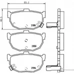 Тормозные колодки дисковые, комплект MINTEX 2 1553 MDB2352 21554 830314