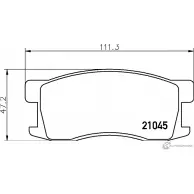Тормозные колодки дисковые, комплект MINTEX 830350 7132D212 MDB2454 210 45