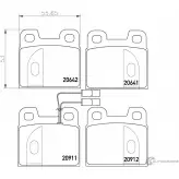 Тормозные колодки дисковые, комплект MINTEX 830351 20642 MDB2463 2064 1