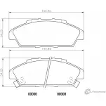 Тормозные колодки дисковые, комплект MINTEX Acura Vigor 1 (CC) 1991 – 1994 MDB2472 22 014 22015