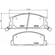 Тормозные колодки дисковые, комплект MINTEX 21 249 MDB2529 830372 23037