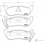 Тормозные колодки дисковые, комплект MINTEX Jeep Wrangler (TJ) 2 1997 – 2006 243 55 MDB2550 24356