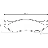 Тормозные колодки дисковые, комплект MINTEX 7868D966 MDB2551 Dodge Durango 1 (DN) 1998 – 2003 248 02