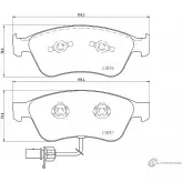 Тормозные колодки дисковые, комплект MINTEX Audi A8 (D3) 2 2002 – 2009 23897 MDB2645 238 96