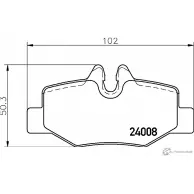 Тормозные колодки дисковые, комплект MINTEX 2 4008 Mercedes Vito (W639) 2 Автобус 2.2 113 CDI 4x4 (6301. 6303. 6305) 136 л.с. 2010 – 2024 MDB2679 80U27SD