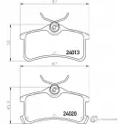 Тормозные колодки дисковые, комплект MINTEX MDB2707 Toyota Avensis (T220) 1 Седан 2.0 TD (CT220) 90 л.с. 1997 – 2003 24020 240 13