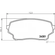 Тормозные колодки дисковые, комплект MINTEX 2430 1 MDB2780 DMTW24 830595