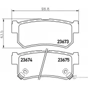 Тормозные колодки дисковые, комплект MINTEX 23 673 23674 MDB2823 SsangYong Kyron (DJ) 1 Внедорожник