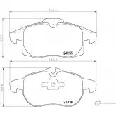 Тормозные колодки дисковые, комплект MINTEX 24155 Saab 9-3 (YS3F) 2 Седан 2.0 t 220 л.с. 2011 – 2015 MDB2837 2373 8