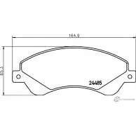 Тормозные колодки дисковые, комплект MINTEX 830648 2448 5 MDB2852 LX1S0