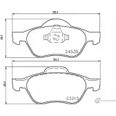 Тормозные колодки дисковые, комплект MINTEX 830675 23 215 MDB2883 24535