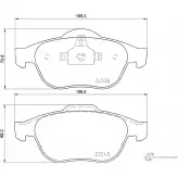 Тормозные колодки дисковые, комплект MINTEX 24536 MDB2884 2324 5 830676