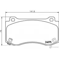 Тормозные колодки дисковые, комплект MINTEX 8259D1149 24 075 Dodge Charger 1 (LX) Седан 6.1 SRT8 431 л.с. 2005 – 2010 MDB2996