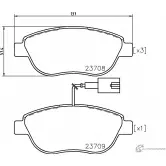 Тормозные колодки дисковые, комплект MINTEX MDB3015 23709 2370 8 Fiat Multipla (186) 1 Минивэн