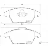 Тормозные колодки дисковые, комплект MINTEX 23589 2358 7 MDB3022 Volkswagen Jetta 6 (A6, 162, AV3) Седан 1.6 110 л.с. 2015 – 2024