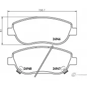 Тормозные колодки дисковые, комплект MINTEX MDB3052 2494 6 Toyota Verso 24947