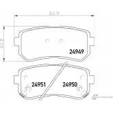 Тормозные колодки дисковые, комплект MINTEX 24950 Hyundai i20 (PB, PBT) 1 Хэтчбек 1.2 84 л.с. 2013 – 2014 MDB3056 2494 9