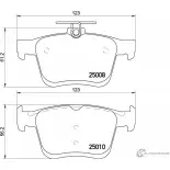 Тормозные колодки дисковые, комплект MINTEX 250 08 25010 MDB3100 Skoda Karoq